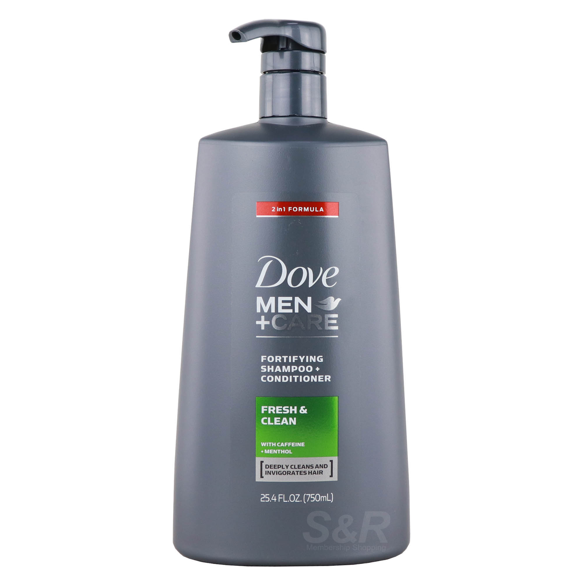 Dove Men+Care Fresh and Clean Fortifying Shampoo plus Conditioner 750mL